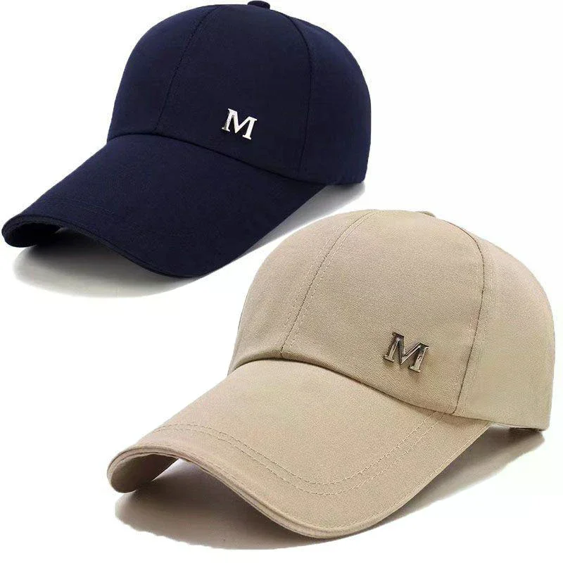 Summer Cotton Snapback Baseball Cap Long Brim Sunscreen Hip Hop Sport Casual Golf Sun Hat For Adult
