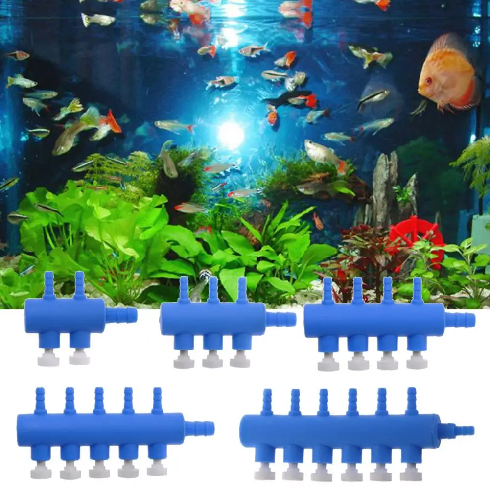 Useful Airflow Distribution Regulating 2-6 Heads Design Fish Tank Oxygen Adjustable Pipe Oxygen Regulating Valve Portable