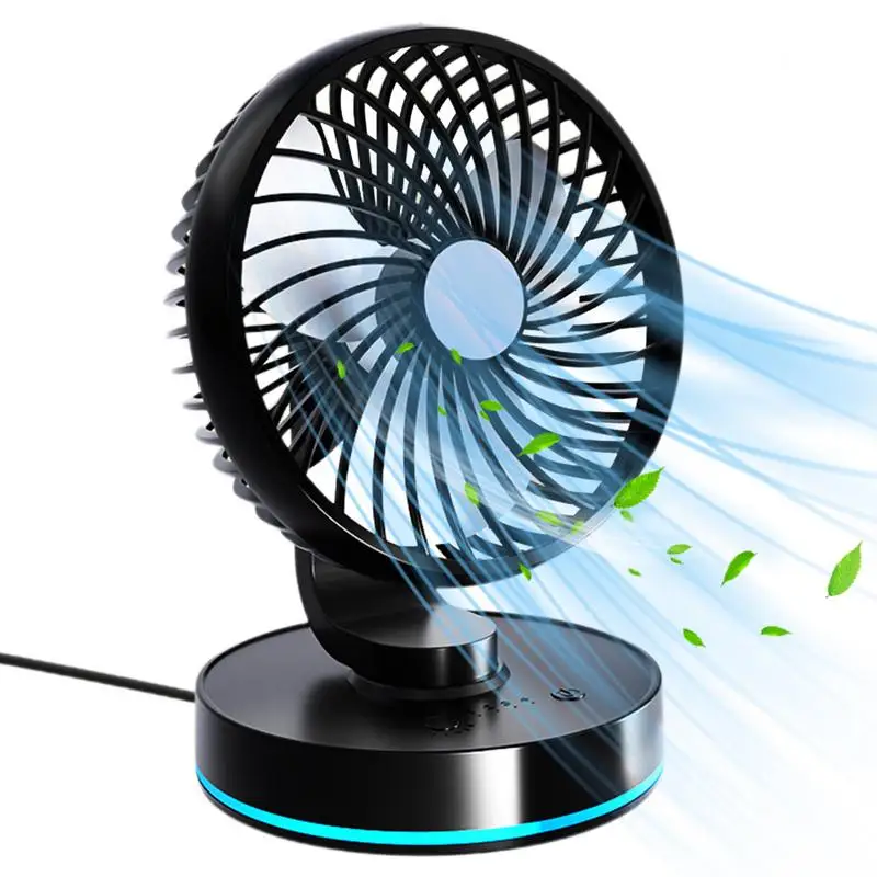 

Car Dashboard Small Fan 4-speed Vehicle Cooling Fan 12V-24V USB Charging Fan Adjustable Center Console Interior Cooling Fan