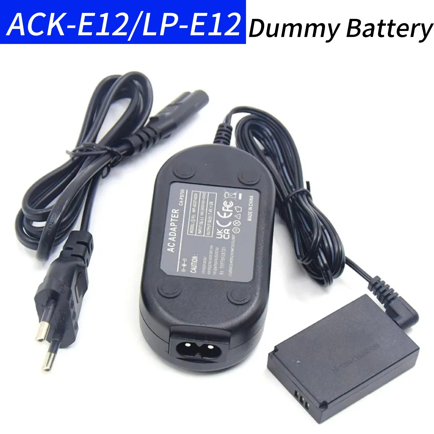 DR-E12 DC Coupler LP-E12 Dummy Battery&ACK-E12 CA-PS700 AC Power Adapter Charger for Canon EOS-M EOS-M2 EOS M10 M50 M100 Camera