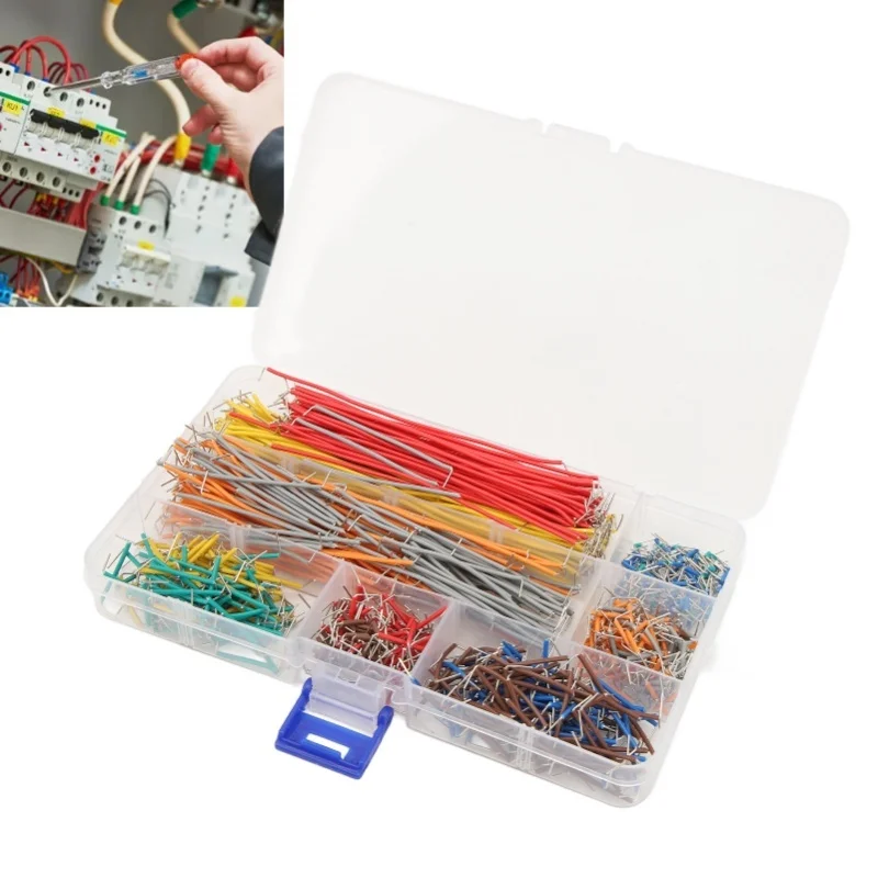 D5 840PCS Breadboard Jumper Wire Flexible Breadboard Connecting Line Cable Plug-in Jumper Wires Copper Wire With Storage Box
