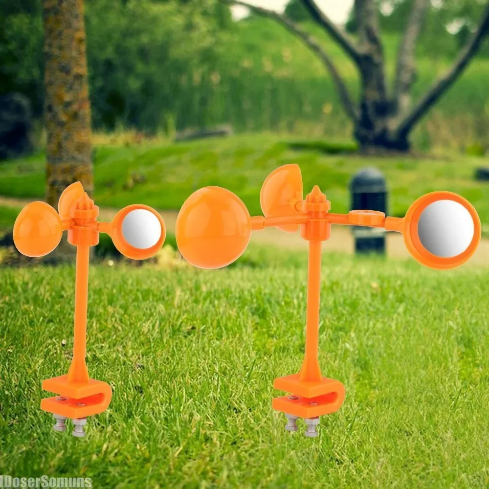 Rotating Keep Birds Away Supplies 360 Degree Reflective Bird Scarer Repeller Orange for Crow Pigeon Lawn Crop Home