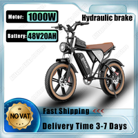 Ridstar Q20 Electric Bike 1000W Powerful Motor 48V20AH Battery E-bike Hydraulic Brake 20*4.0 Inch Fat Tire Snow Electric Bicycle