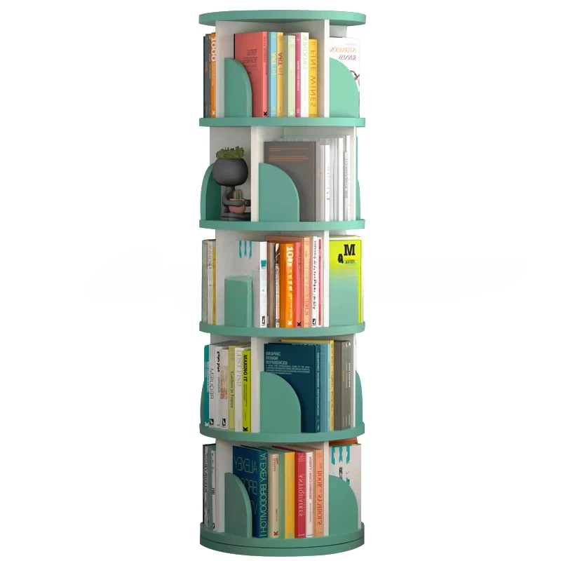 Display Rotating Bookcase Kids Small Picture Book Shelf Living Room Student Simple Storage Shelf Estanteria Home Furniture