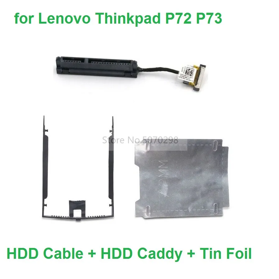 Replacement 2.5 SATA Hard Drive HDD SSD Connector Cable Frame Bracket Tin Foil For Lenovo ThinkPad P73 P72 EP720 DC02C00CX00