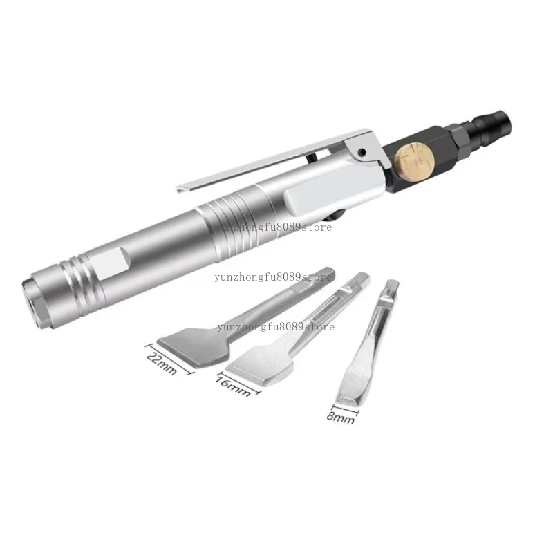 Mini Pneumatic Chisel Set, Handheld Welding Slag Remover, 7000BPM Air Chipping Tool with 3 Interchangeable Bits