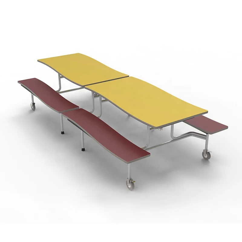 

School Furniture Folding Cafeteria Table Stainless Steel Table And Bench