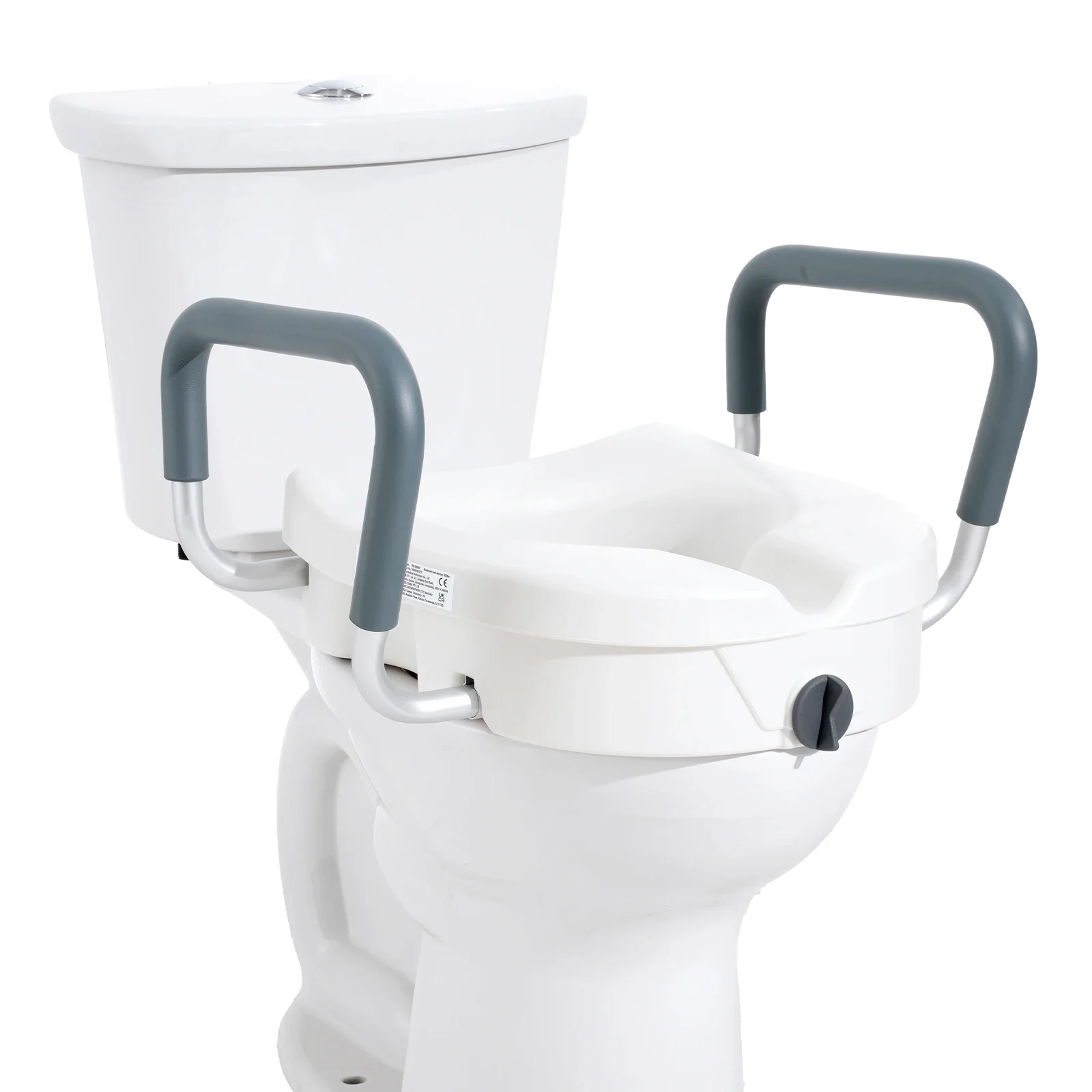 

TXF【Reliable】 Raised Toilet Seat 5" Height Raised 350 lbs Weight Capacity Round and Elongated Toilet Twist Lock Installatio