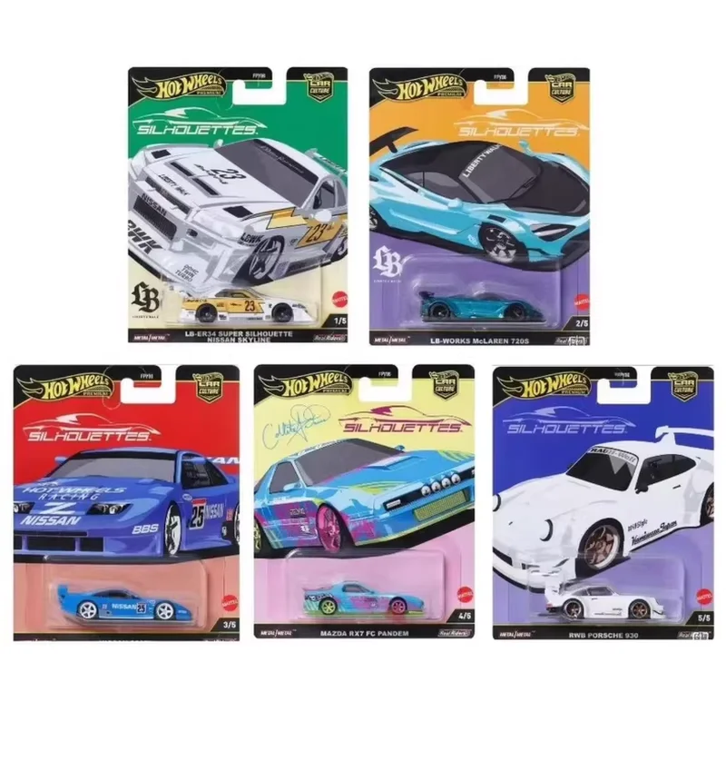 

Высокое качество Hot Wheels Car Culture Премиум силуэты масштаба 1:64 Литая под давлением модель автомобиля Porsche Nissan Автомобили для мальчиков Автомобильные игрушки в подарок