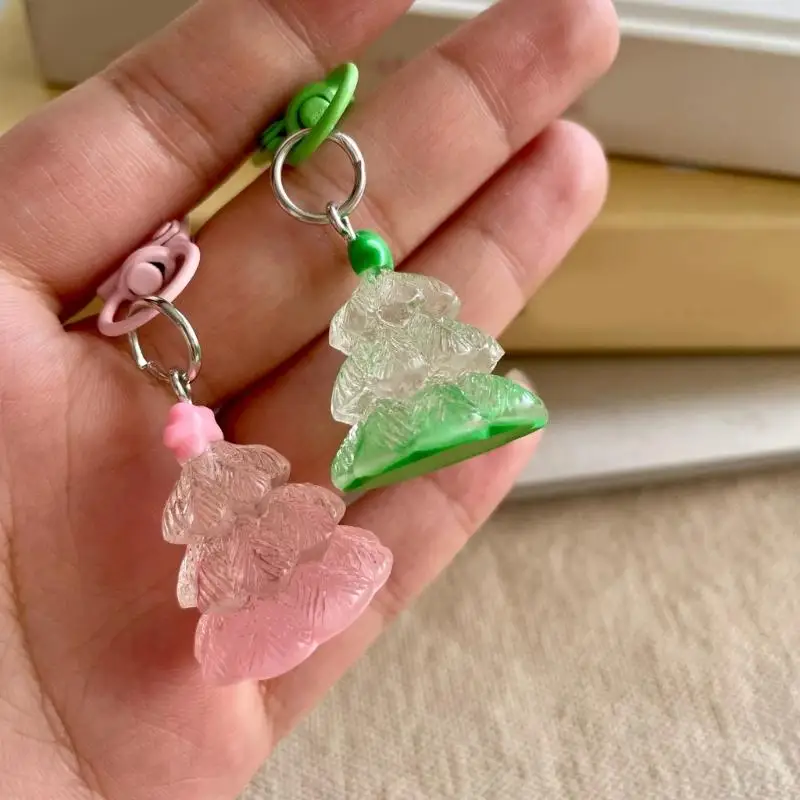 Праздничный-полимерный-брелок-для-ключей-«Рождественская-елка»-с-орнаментом-ручной-работы-портативный-декоративный-предмет-964a