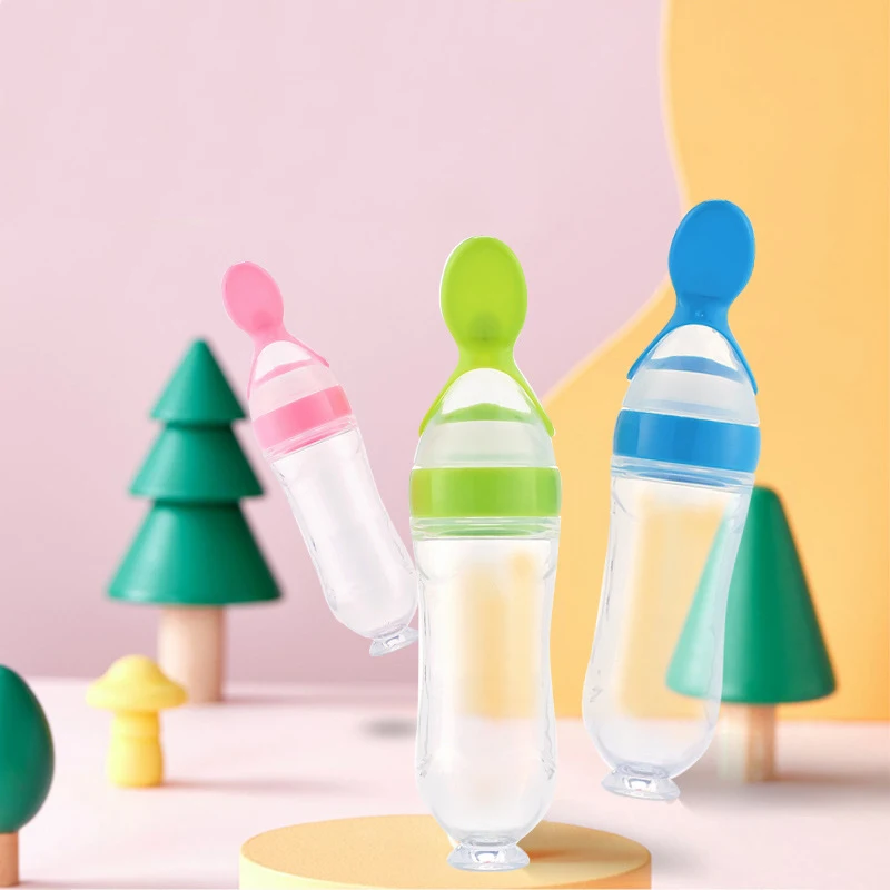 1Pcs Toothware Food Supplement Feeder Toy Feeding Bottle Rice Paste Bottles Squeezing Baby Infant Pacifier