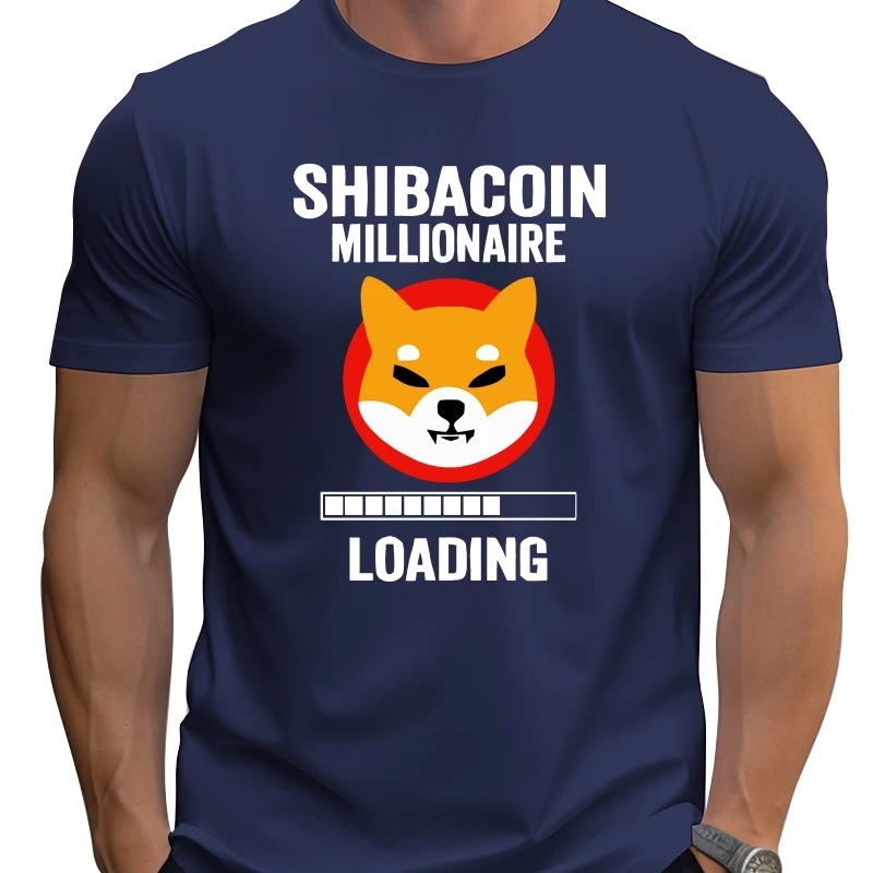 

Shiba Inu Coin Millionaire Hodl Shib Token Crypto T-Shirt Men Vintage Cotton Tees T Shirt summer Harajuku Streetwear