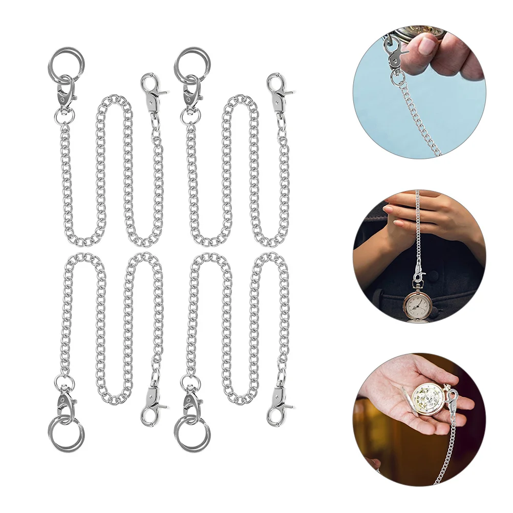 

4Pcs Lasting Metal Watch Chains Decorative Clothing Accessories Pocket Watches Handbags Purse Trousers Pants Chains