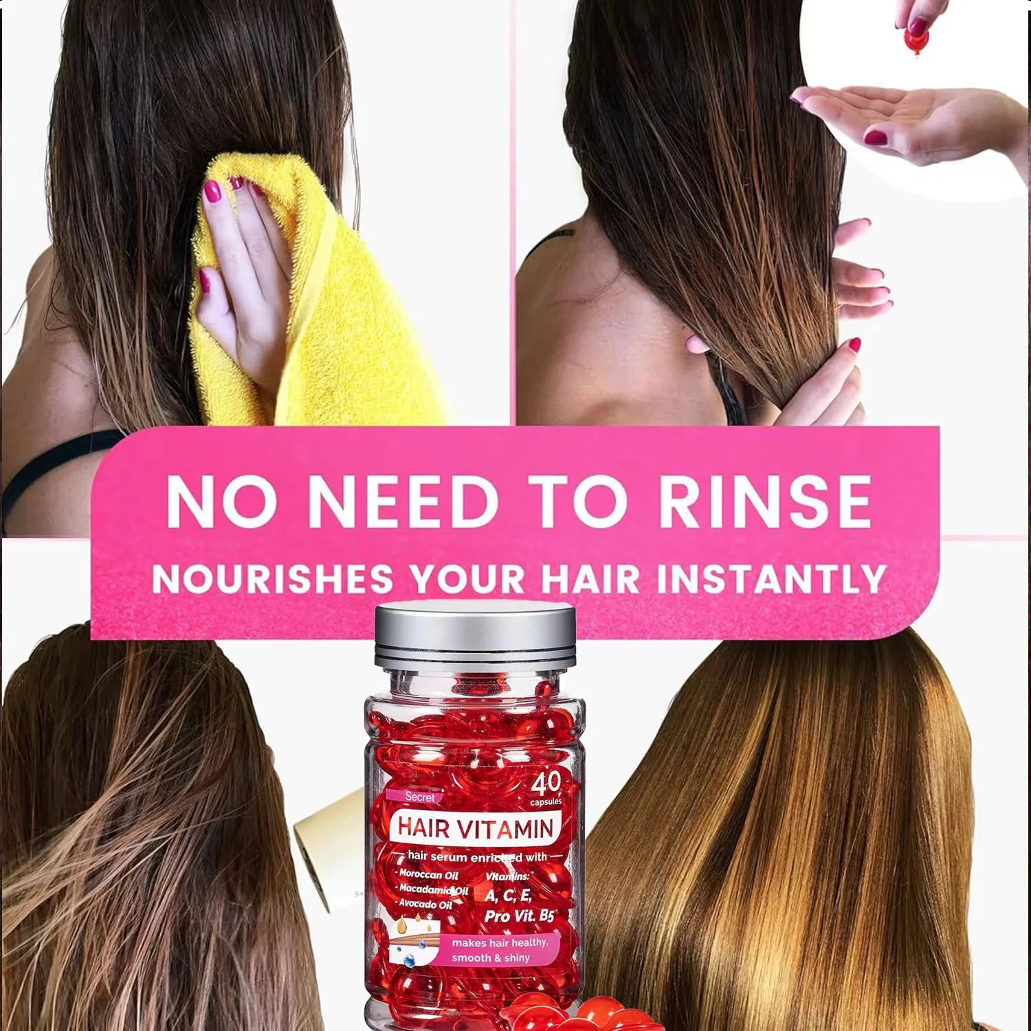 

Moroccan Argan Oil Hair Capsules Deep Conditioning Treatment Repair Damaged Hair