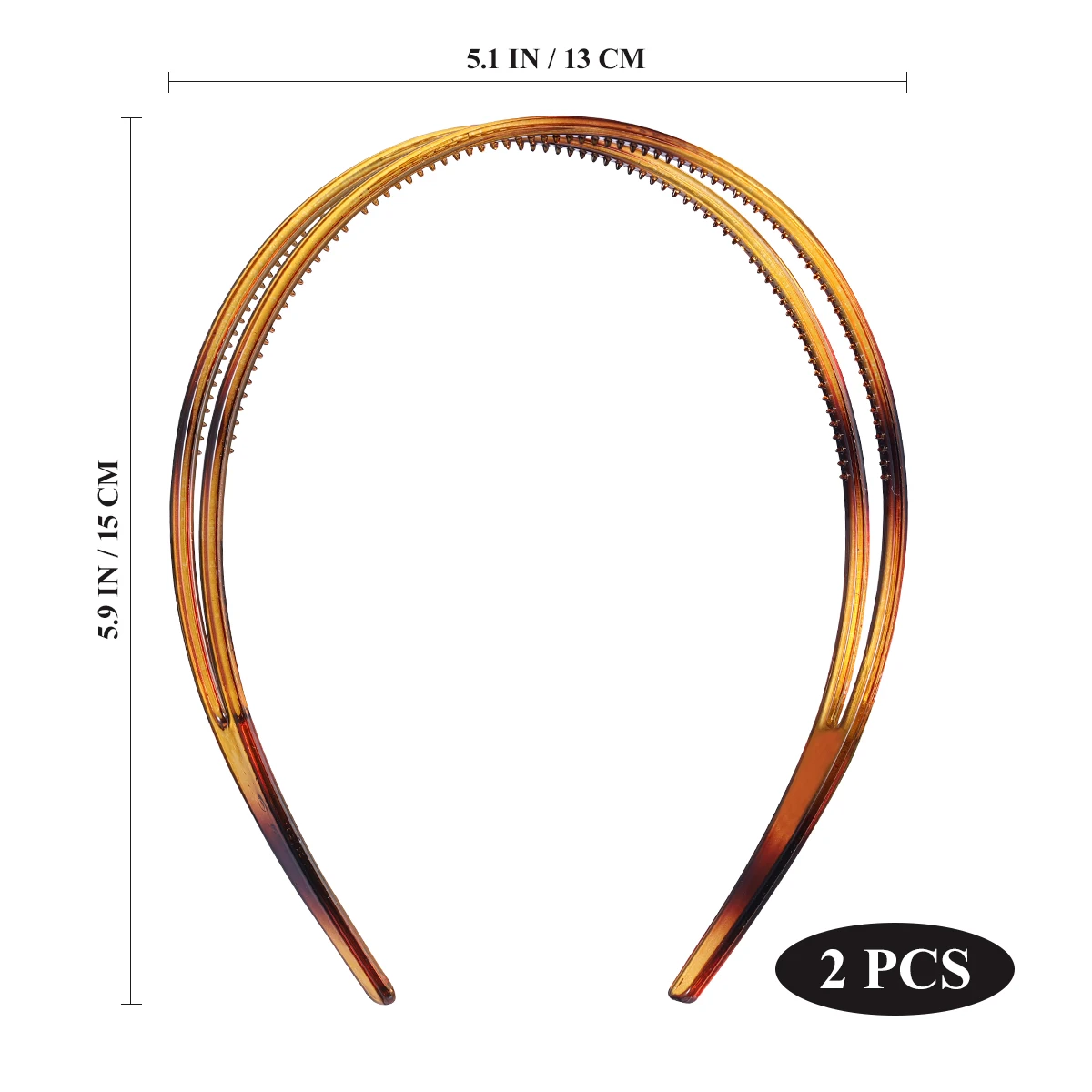 

Non slip Hairband 2 Layers Tortoise Shell Toothed Hoop Elegant Headband Women Headpiece Plastic Hairstyling Tools Accessories