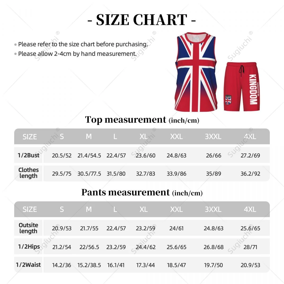 Men United Kingdom Flag UK Great Britain Basketball Jersey Set Mesh Shirt & Pants Sleeveless 6