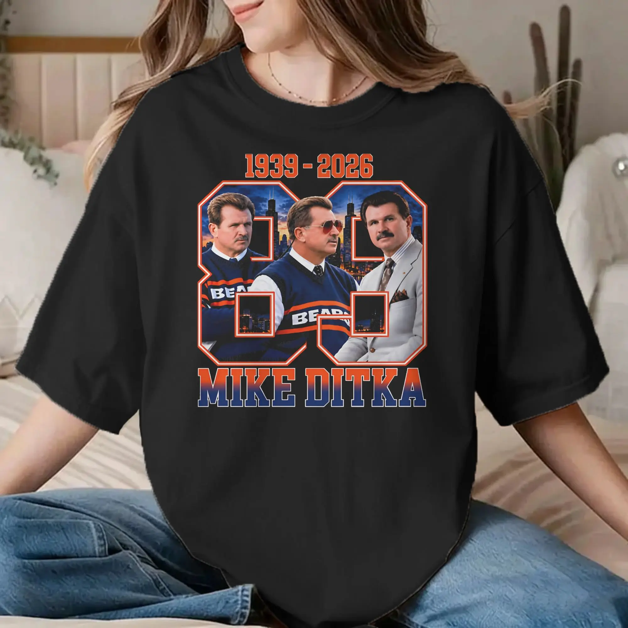 Men Women T-Shirts RIP Mike Ditka In Memoriam Football Awesome Pure Cotton Tees Short Sleeve  T Shirt Crewneck Clothes Graphic