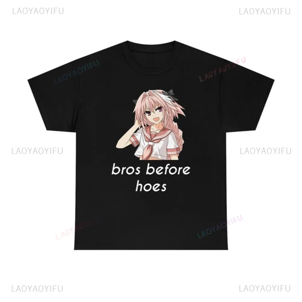 Fate GO Astolfo Anime T-Shirt, Femboy Manga Shirt Breathable Camisetas Hip-hop Novelty Trend Simple Style