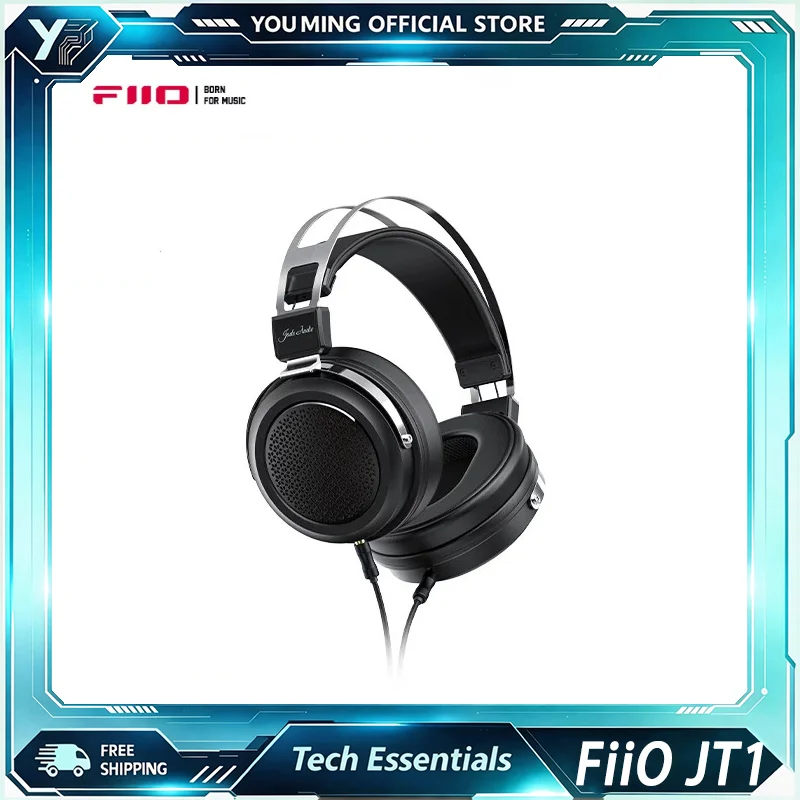 FiiO JT1 Hi‑Fi Wired Over‑Ear Headphones High‑Resolution 3.5mm Balanced Jack Comfortable Headset For Audiophile Music Studio