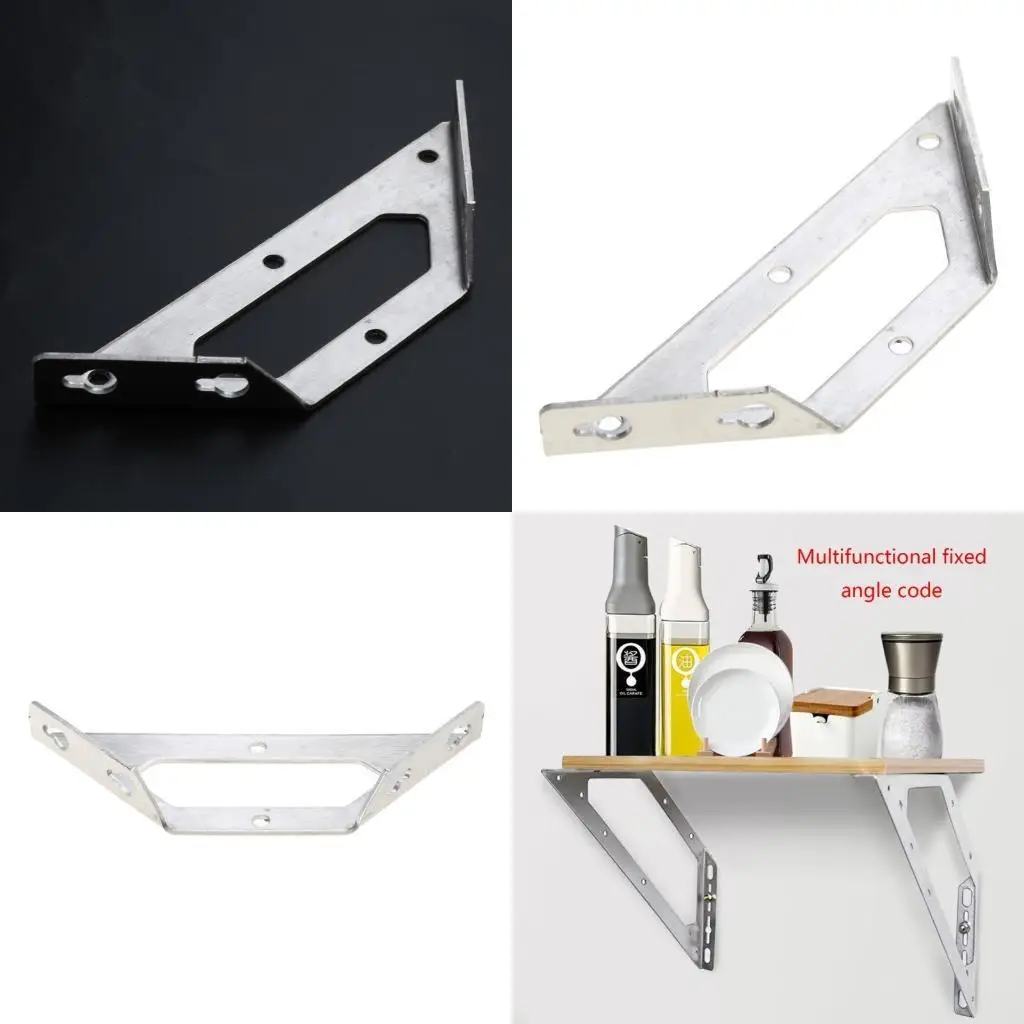 

652F Stainless Steel Angles Code Triangles Corner Brace Angles Brackets Furniture Shelf Support Joint Fastener for Desk Chair