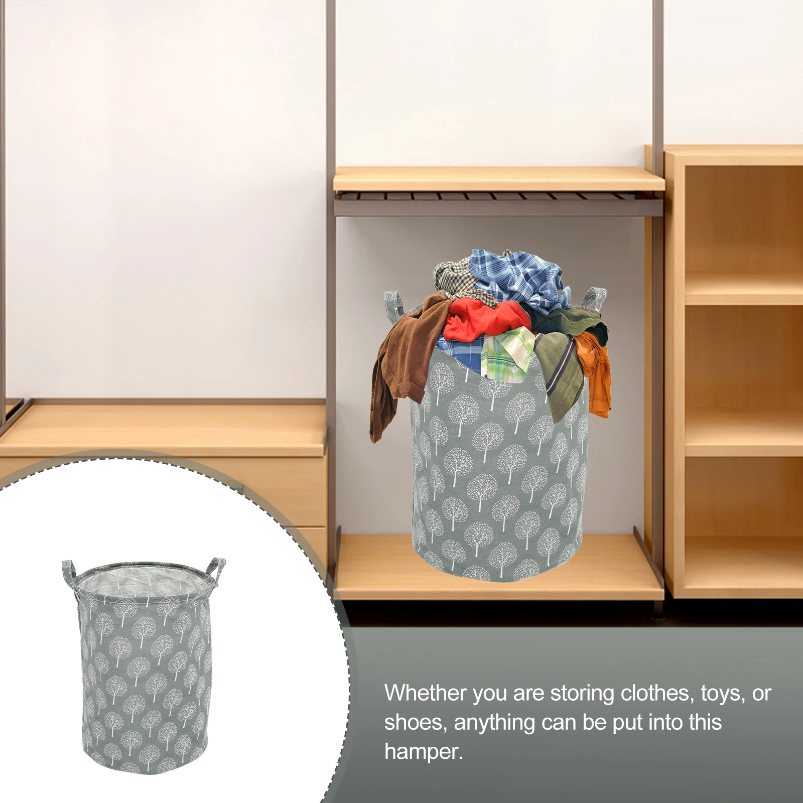 

Storage Bins Folding Laundry Basket Collapsible Hamper Household Cloth Child