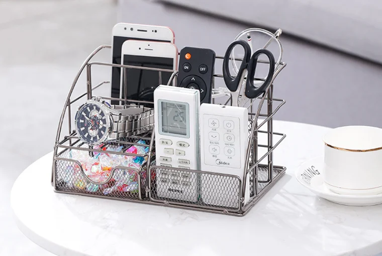 

Nordic Metal Desktop Organizer - Multifunctional Office & Desk Accessories Holder for Documents, Cosmetics, Stationery, and Supp