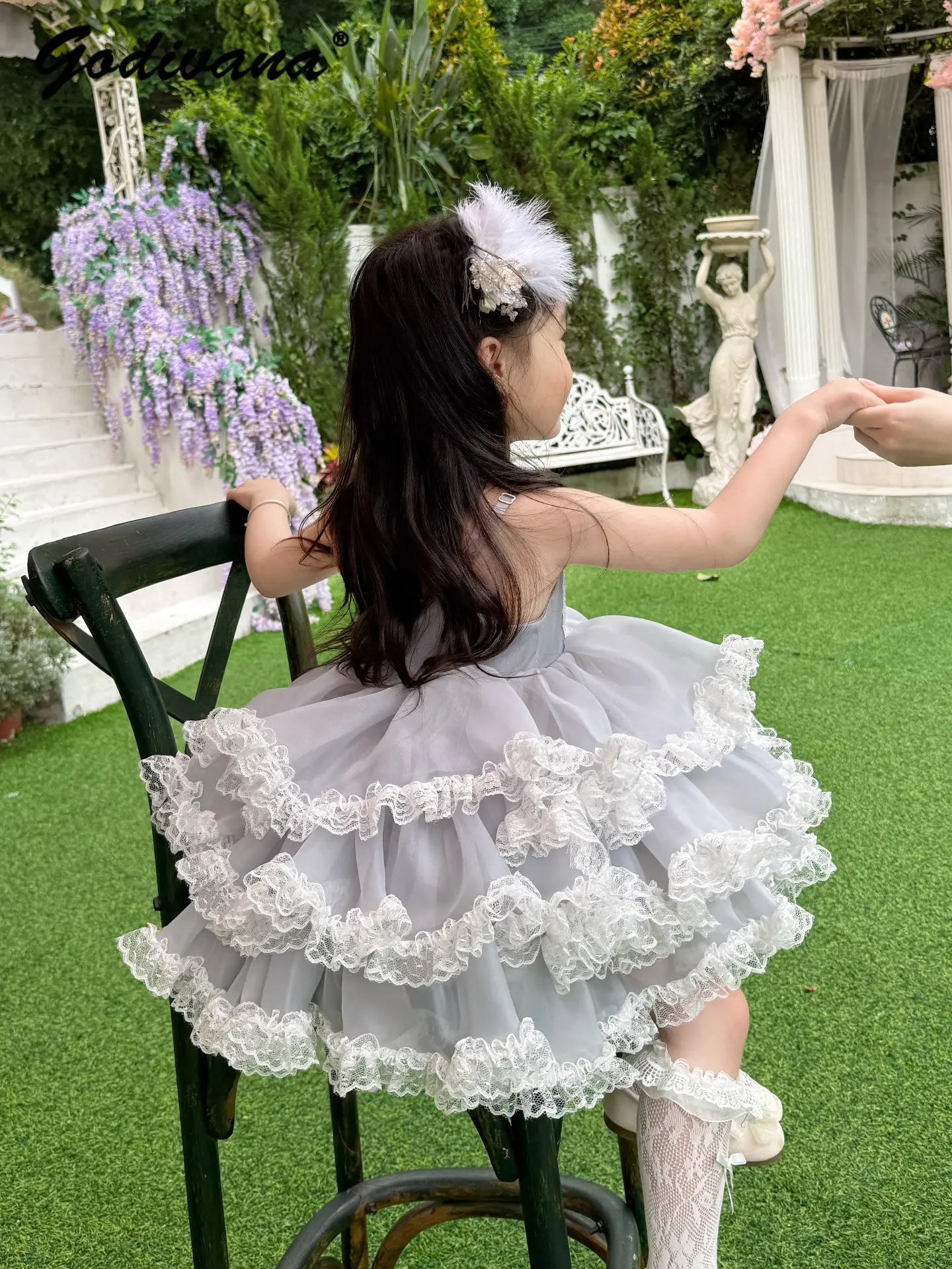 Cute Baby Girls 2026 Summer New Birthday Party Princess Dress Kids High End Luxury Fashion Lace Trim Cake Tutu Slip Dresses