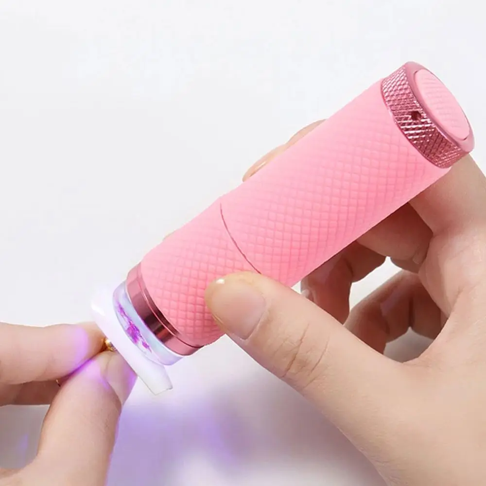 Flashlight Nail Dryer Tools 9 LED Light Fast Nail Dryer Phototherapy Machine Manicure Dryer Silicone Press Gel Curing Nail Lamp