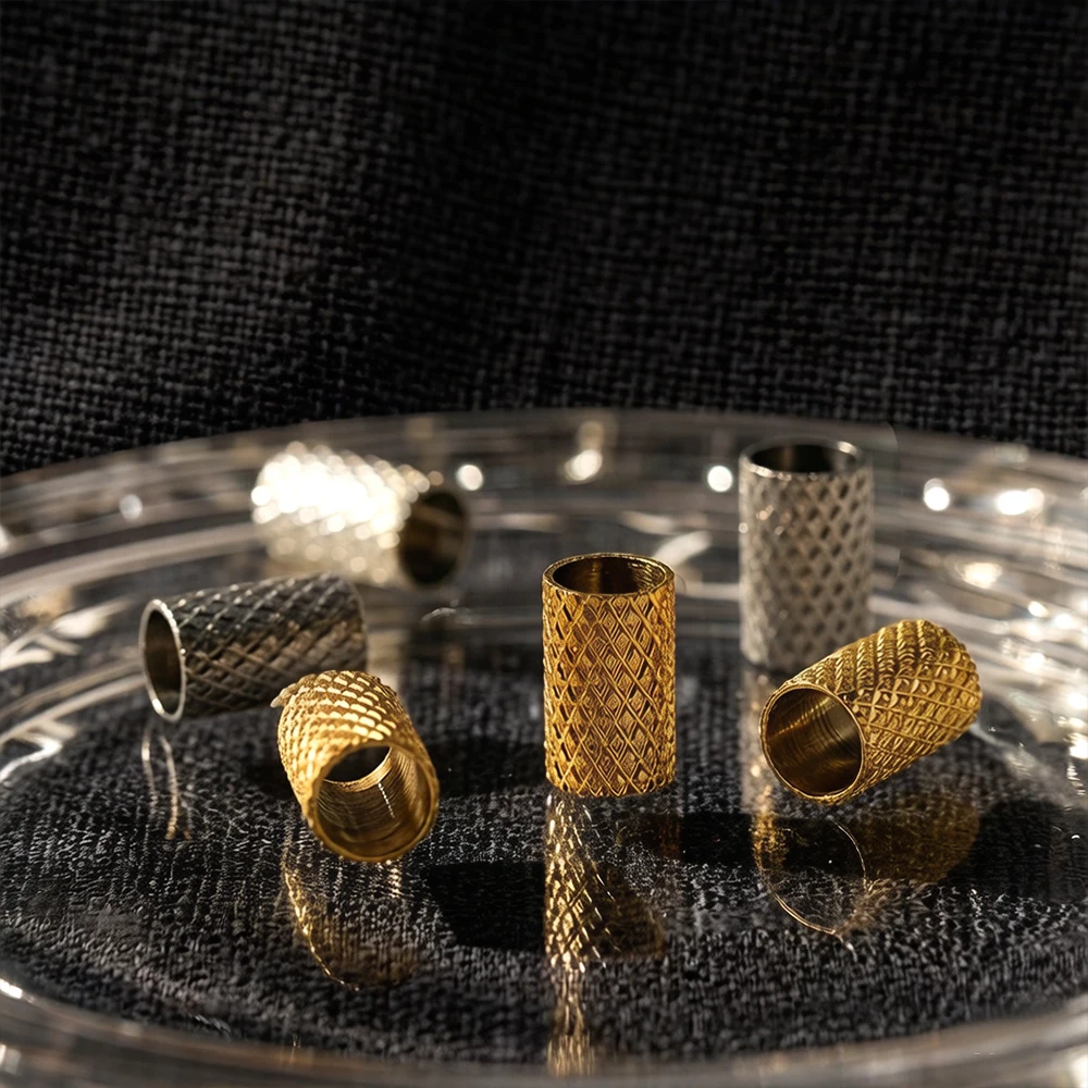 10/20pcs Stainless Steel Big Hole Tube Beads Gold color Spacers Beads For DIY Handmade Jewelry Making Bracelet Necklace Supplies view 5