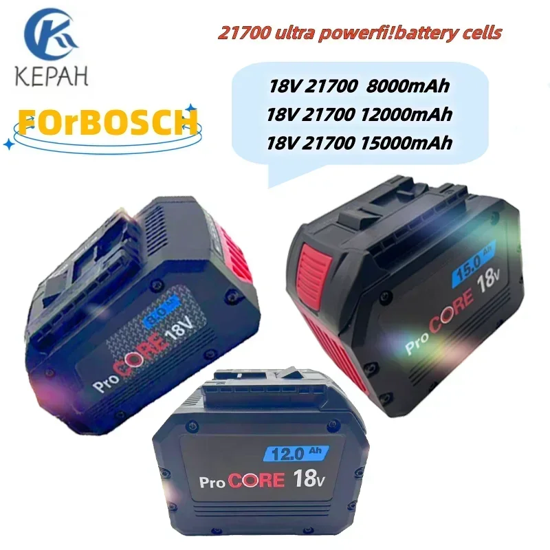 

18V 8AH 12AH wireless tool battery/suitable for Bosch BAT618 GBA21700 battery 18V 8000mAh12000mAh ProCORE replacement battery