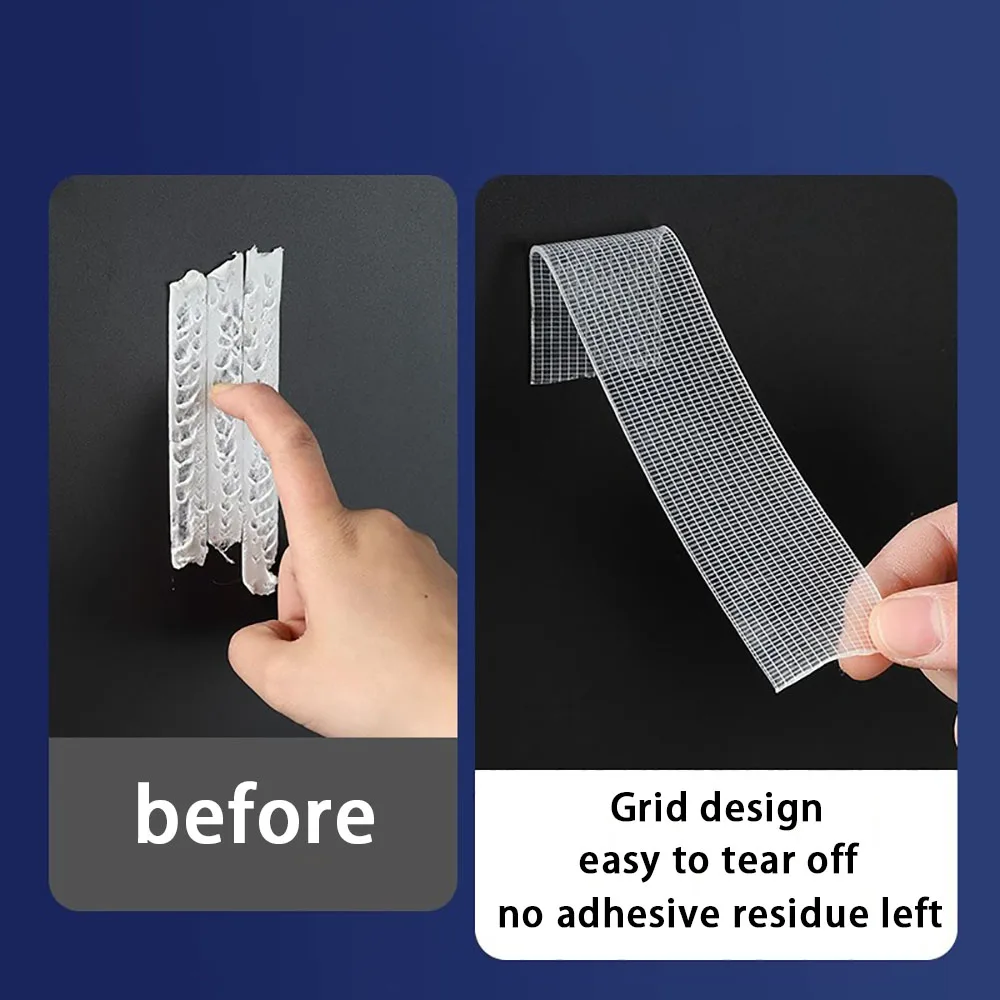 Ultra-Strong Nano Double-Sided Adhesive Tape Clear Waterproof Heavy Duty Reusable Decorative  Grid Two -Sided Tape Super Power view 3