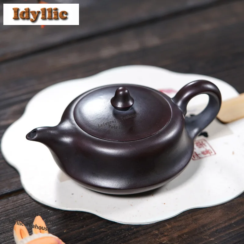 

280 мл Креативные чайники Исин из фиолетовой глины Художники Кривый горшок ручной работы Сырая руда Антикварный красный грязевой чайник Чайный сервиз Zisha