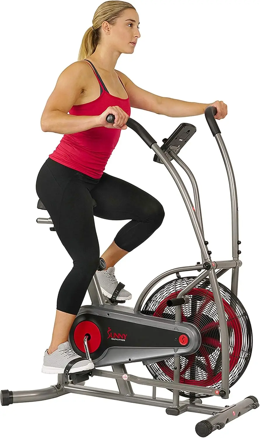 

Sunny Health & Fitness Fan Bike Trainer w/Digital Monitor, Air Cardio Exercise for Full Motion Arm/Leg Training at Home