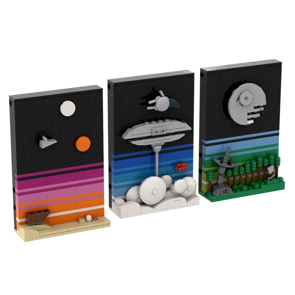 Gobricks-Juego de bloques de construcción modelo Cassini, juguete educativo de la edad espacial de los cuentos de Saturno, pintura, sonda orbital, regalo, 2 piezas