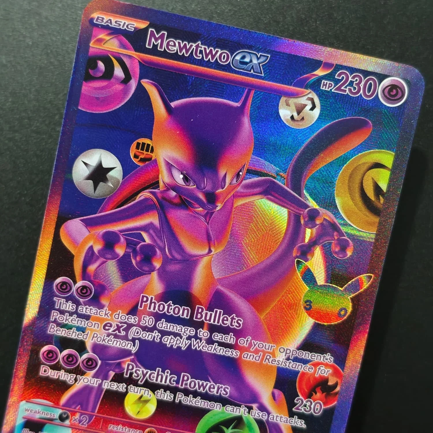 DIY Proxy Pokemon PTCG English 30TH Celebration Futuristic Cyber Mmetal Mewtwo ex #157 Mew #158 Game Collection Card Toy view 3