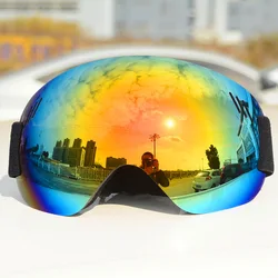PC Ski Goggles Anti-fog, Wind-proof and Sand-proof Large Spherical Glasses for Men and Women Mountaineering Snow Goggles