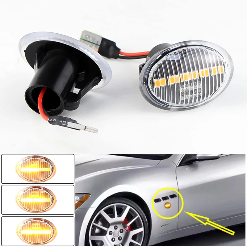 

LED Turn Signal Side Marker Light For Fiat 500 For Maserati Ford KA Lancia Lybra Ypsilon Alfa 4C Dynamic Repeater Lamp
