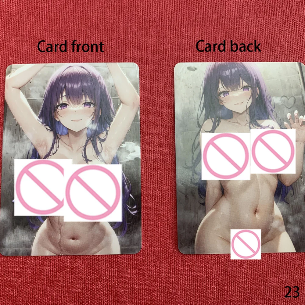 Tarjeta de colección de Anime totalmente desnuda, Genshin Impact Yae Miko Beelzebul, belleza de pecho grande, tarjeta de colección desnuda, mate, regalos de leche materna