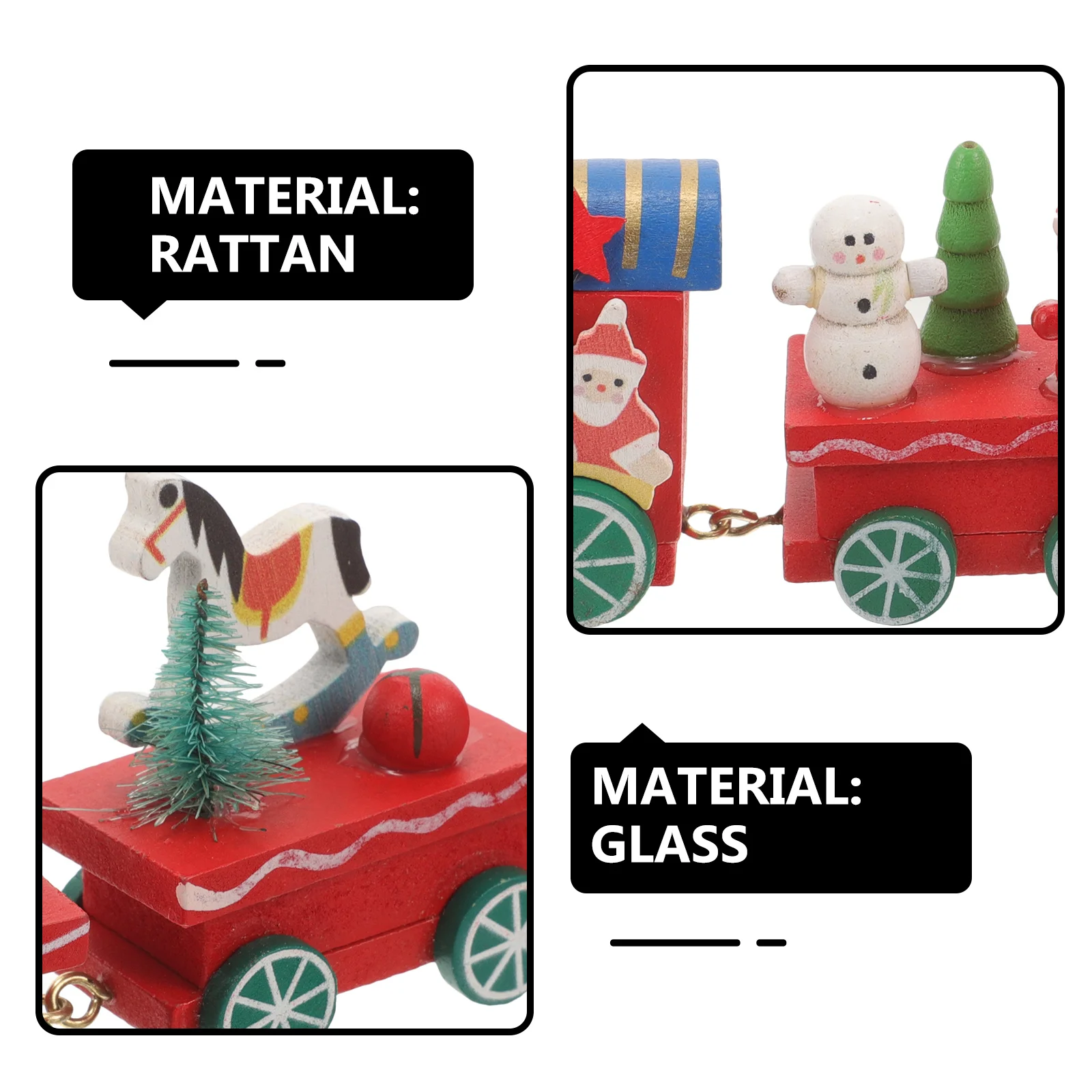 

Wooden Train Christmas Decoration Desktop Adornment Xmas Ornament Tabletop Decor For Kids Gift Non-Fading Eco-Friendly Premium