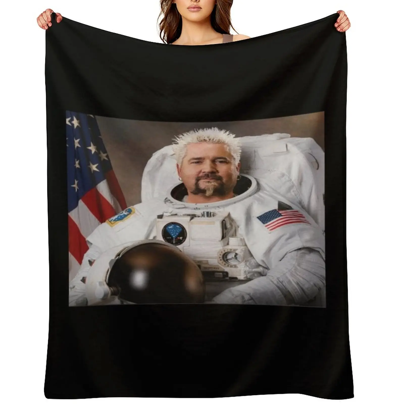 Одеяло Flavortown on the Moon, большое пледовое одеяло с перемещением волос