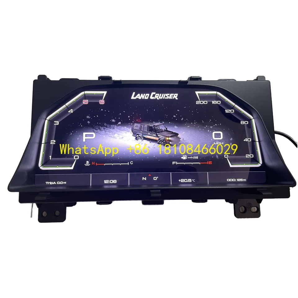 

WEIJUNPRO 12.3 Inch Car Speedometer Panel Digital Dashboard Instrument Cluster for Toyota Land Cruiser LC71 76 78 79