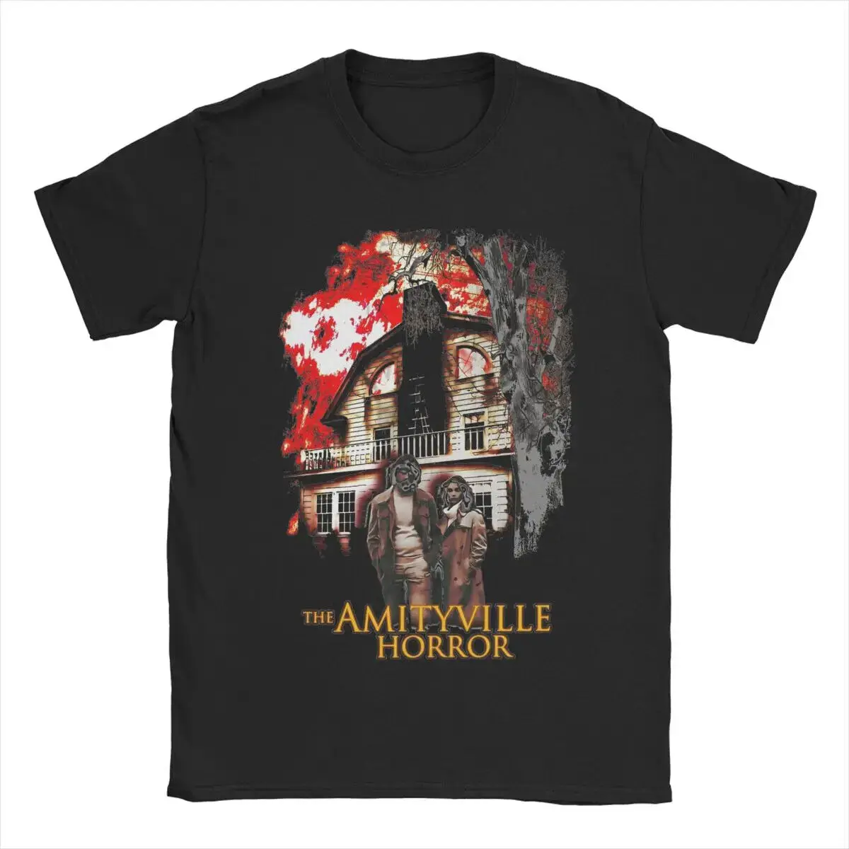 

Men's T-Shirt The Amityville Horror Movie Funny Pure Cotton Tee Shirt Short Slee