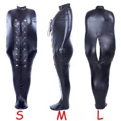 Sex Slave Binding Straitjacket Costume erotico BDSM Bondage Mermaid Mummy Restraint Bags sacco a pelo body in pelle Arm Binder