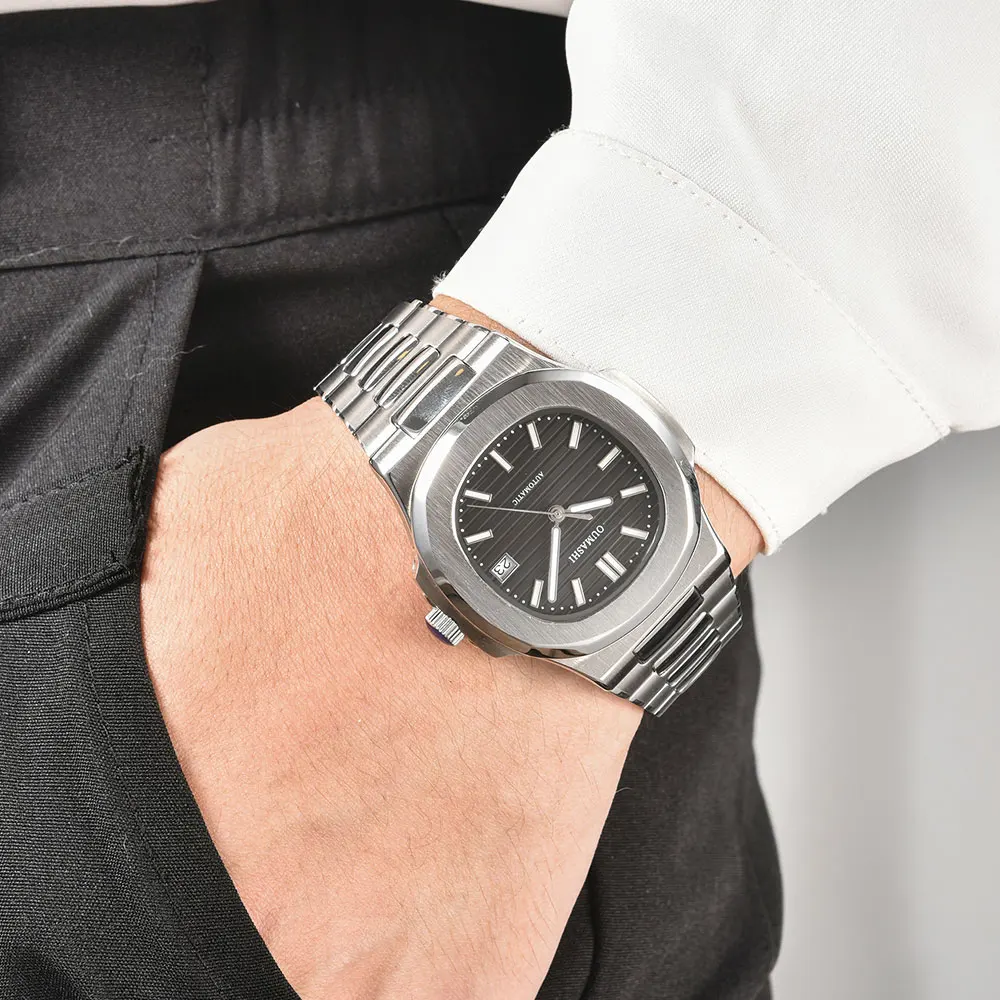 43mm men's custom watch with NH35 movement automatic mechanical watch sapphire glass business waterproof watch