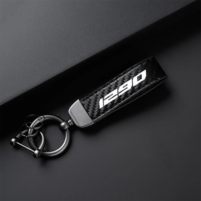 For KTM 1290 Super Adventure R 1290 Super ADV High-Grade Carbon Fiber Motorcycle Keychain Holder Keyring Accessories