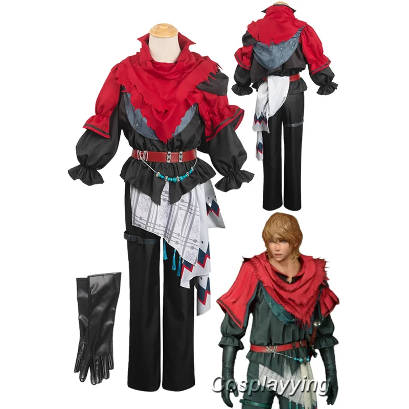 Ff16 Joshua cosplay fantasia Red Black suit anime game Final Fantasy XVI costume adult men cosplay Halloween carnival cloth oa39