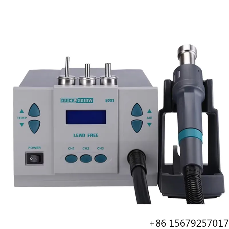 High-Power Electronic QUICK 861DW 1000W Hot Air Gun Soldering Rework Station for Mobile Phone Repairing Welding Tool