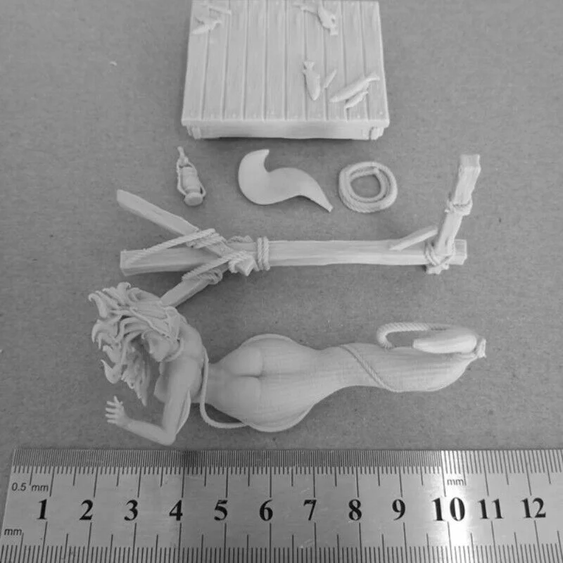 La sirène qui a accrochée Nsfw figurine en résine bricolage 1/24 échelle 75mm Kit de modèle en résine jouets de Sculpture non assemblés et non peints