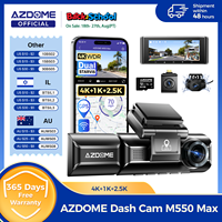 AZDOME 4K Dash Cam M550 Max Built-in GPS Wifi Camera Car DVR 3.18”Screen Night Vision 24H Parking Monitor Support Rear Cam