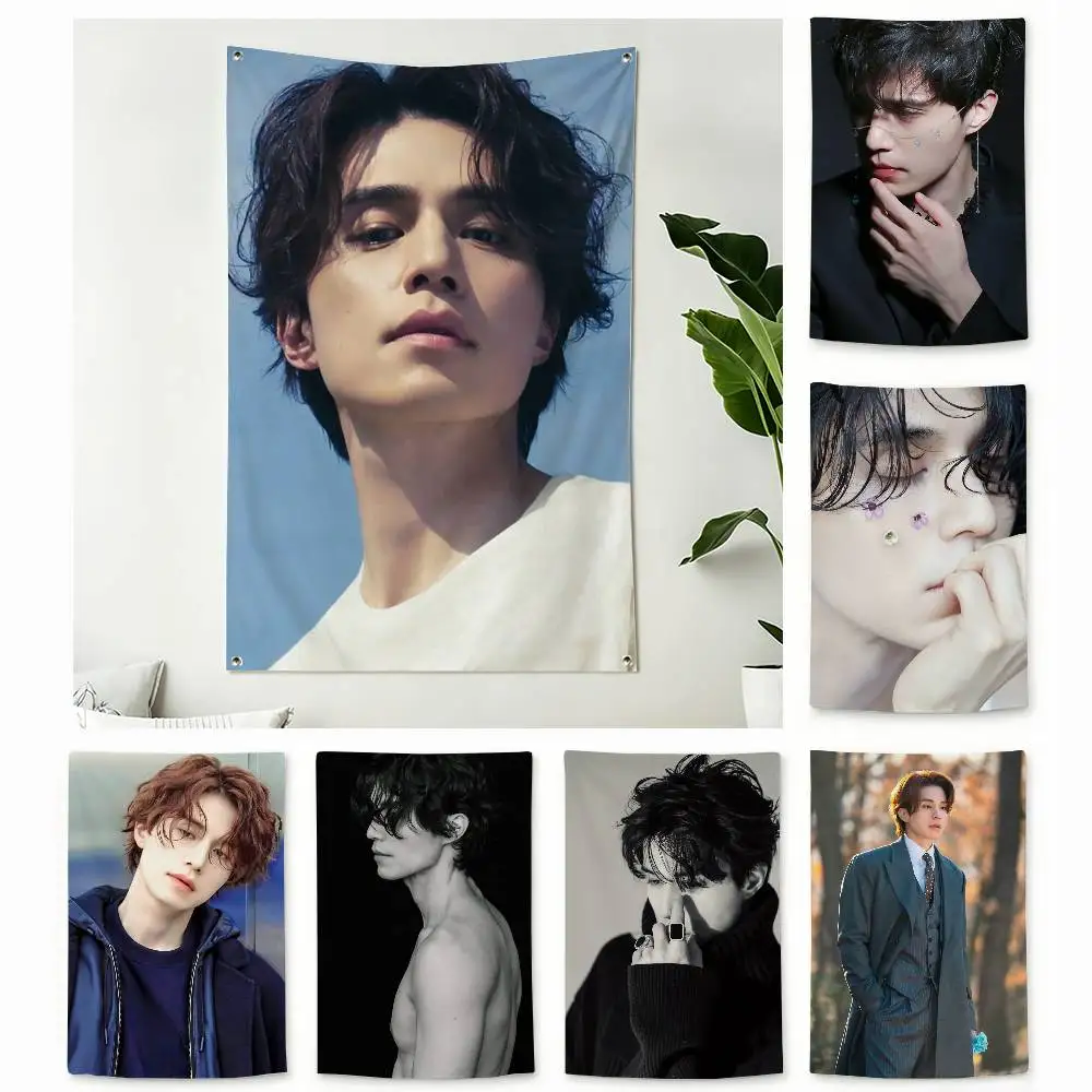 Cool L-Lee Dong-wook Vertical Flag Tapestry Wall Hanging Indoor Outdoor Home Decor